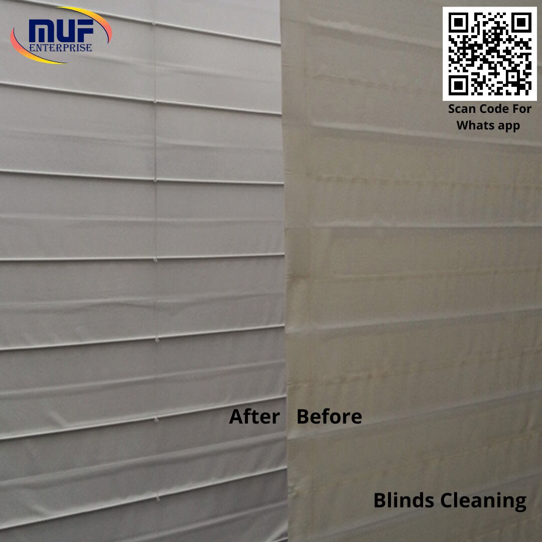 Blinds cleaning before and after