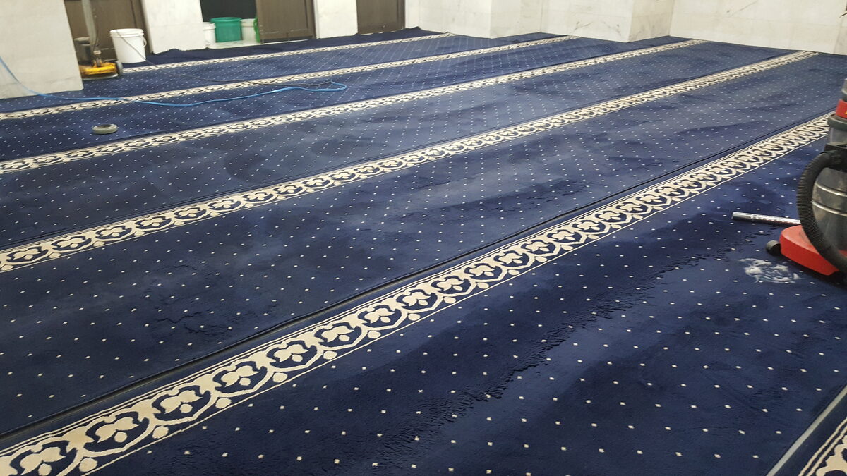 Masjid carpet water extraction cleaning