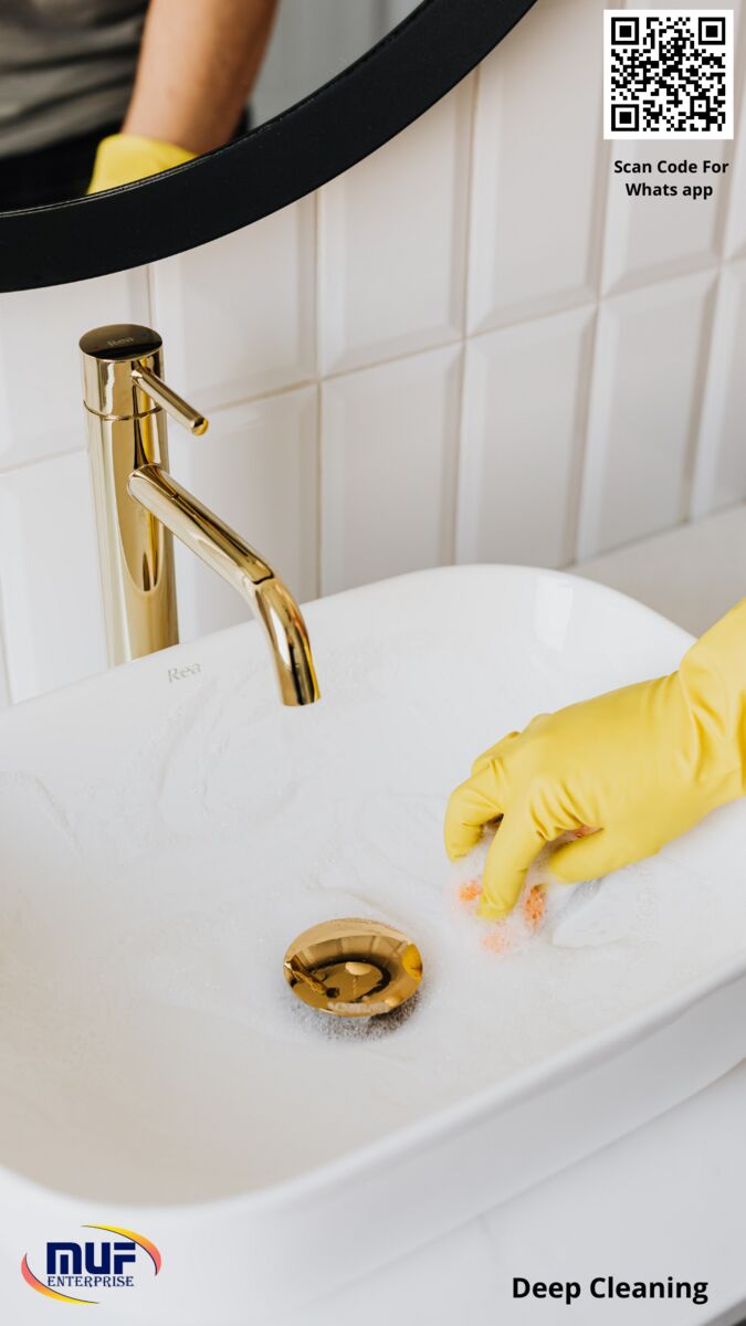 Bathroom sink deep cleaning