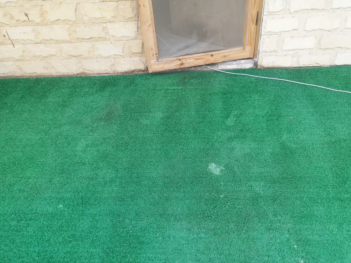 Outdoor carpet after cleaning